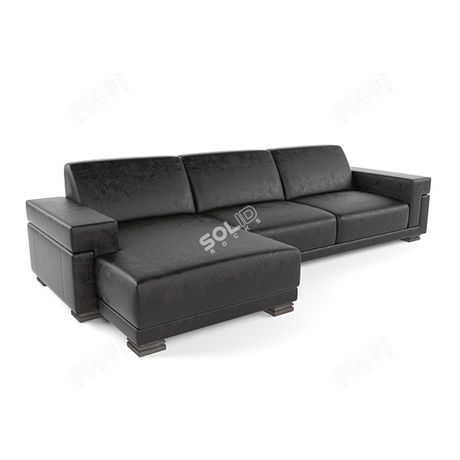 Metropole Sofa: Elegant and Spacious 3D model image 1