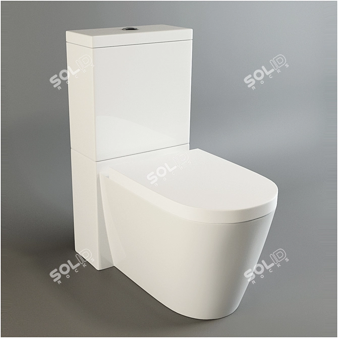 Compact Vitra Matrix Toilet 3D model image 1