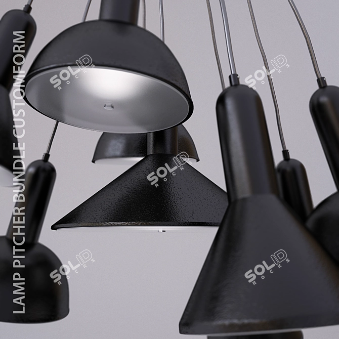 Bundle Pitcher Lamp: Designer-Inspired 3D model image 2
