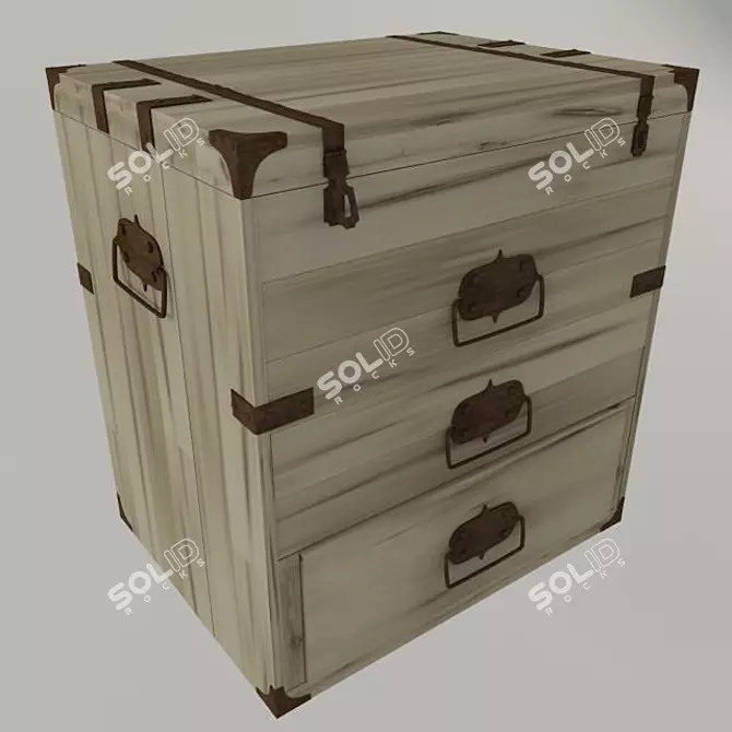 Versatile Chest Coffee Table 3D model image 1