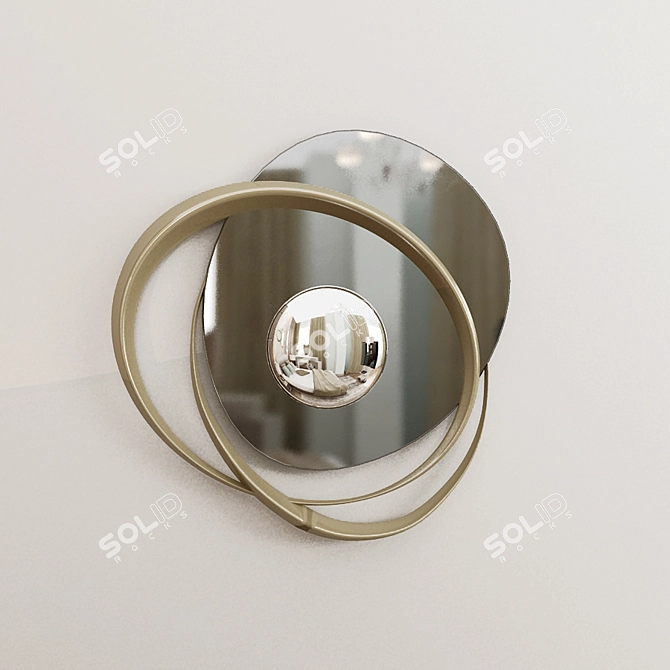 Elegant Decorative Mirror 3D model image 1