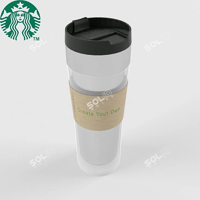 Starbucks Glass Mug - 450ml 3D model image 2