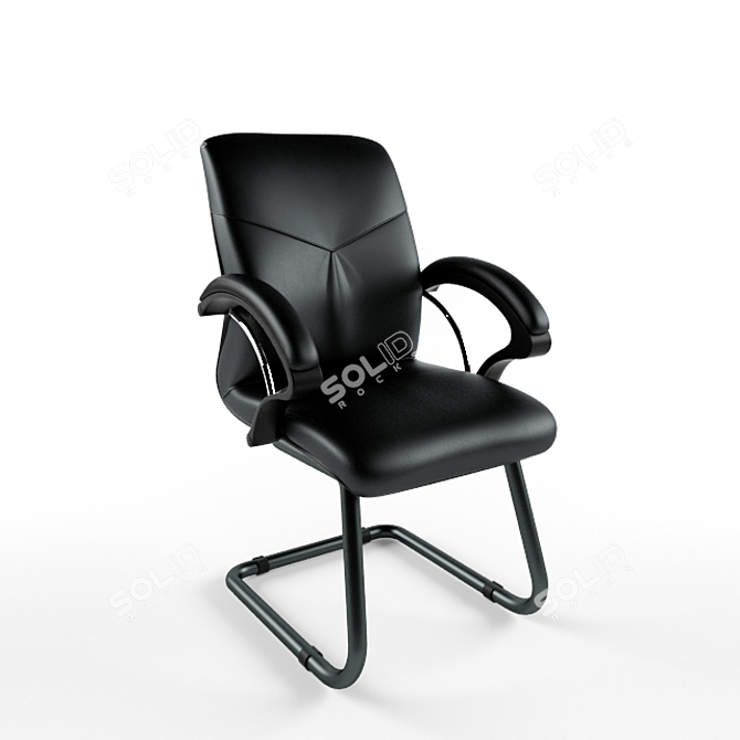 Elegant Italian Conference Chair 3D model image 1