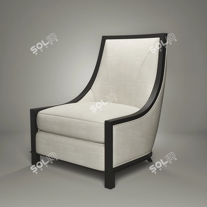 Elegant CALERO Armchair 3D model image 1