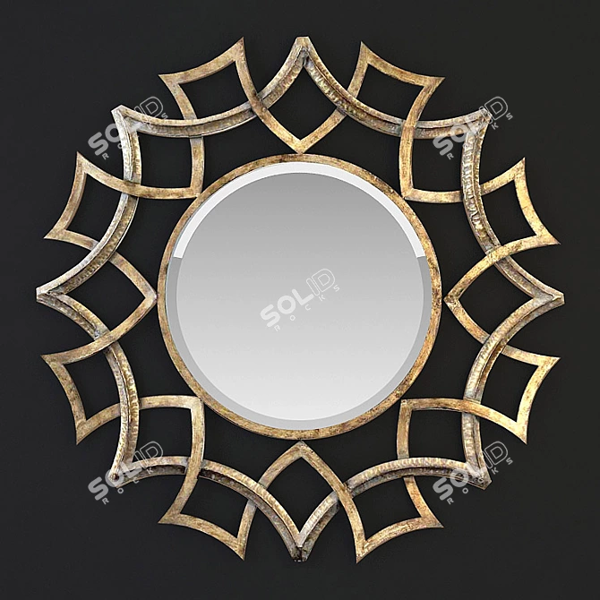 Elegant Golden Metal Mirror: Uttermost DEMARCO 3D model image 1