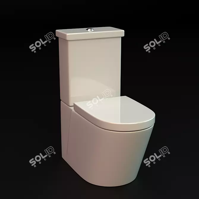 Compact Foley Close Coupled WC 3D model image 1