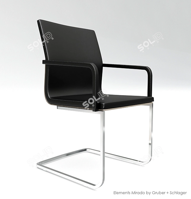 Sleek Elements Mirado Chair 3D model image 1