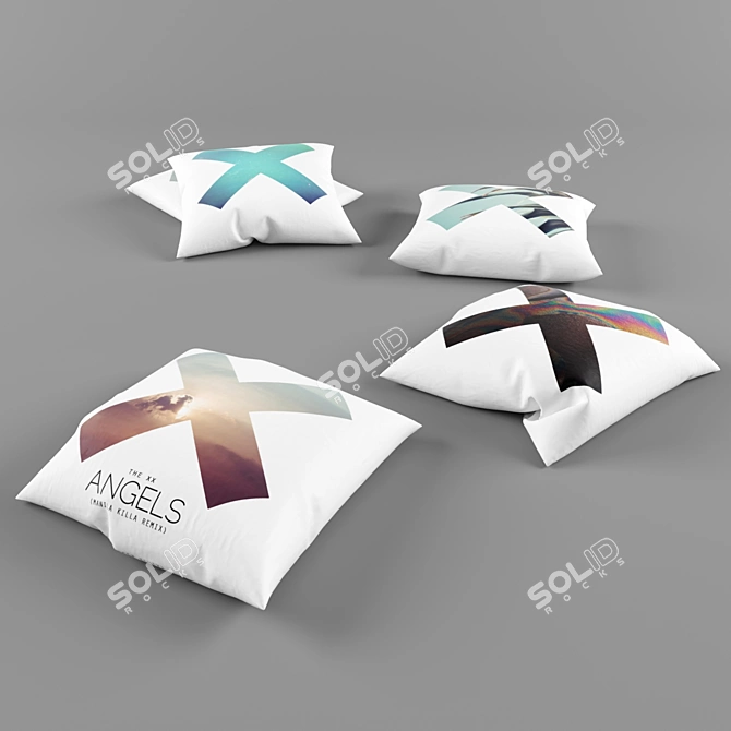 Cozy Dream Printed Pillows 3D model image 1