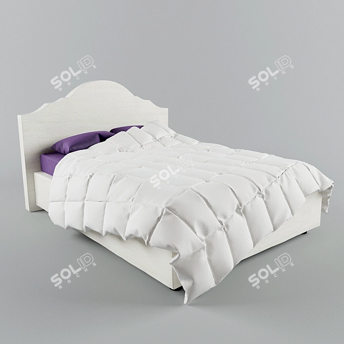 Luxurious Tiffany Bed | Bodema Factory 3D model image 2