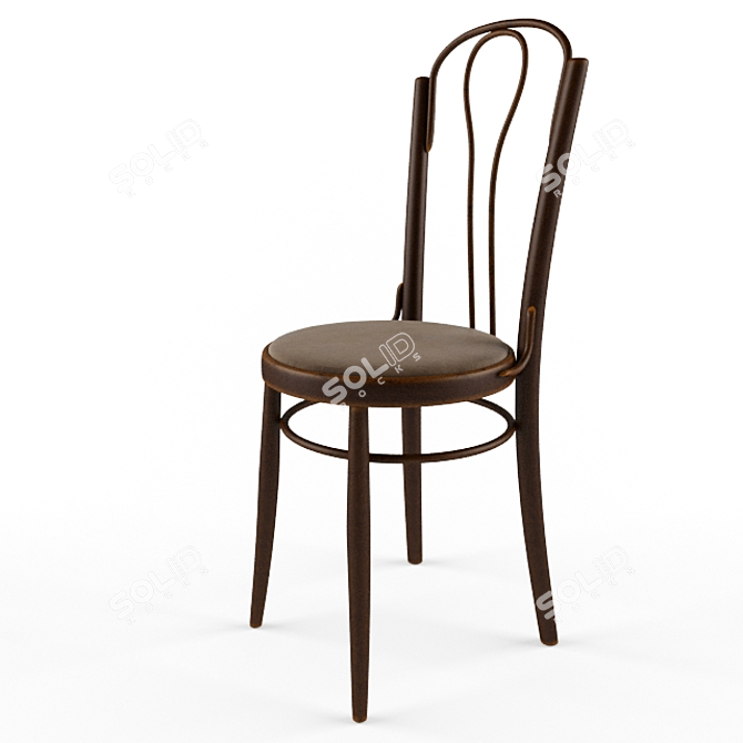 Elegant Bentwood Chair: Classic Design and Comfort 3D model image 1