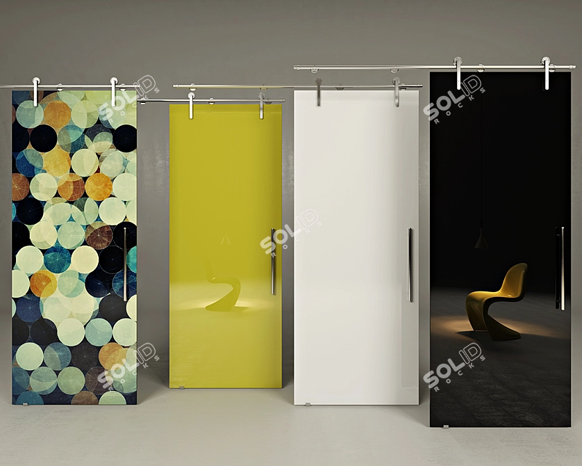 Customizable Anco Doors - Your Perfect Colorful Entryway 3D model image 1