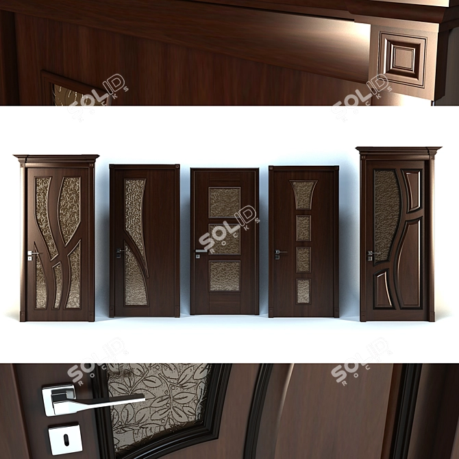 Modern Apartment Doors 3D model image 1