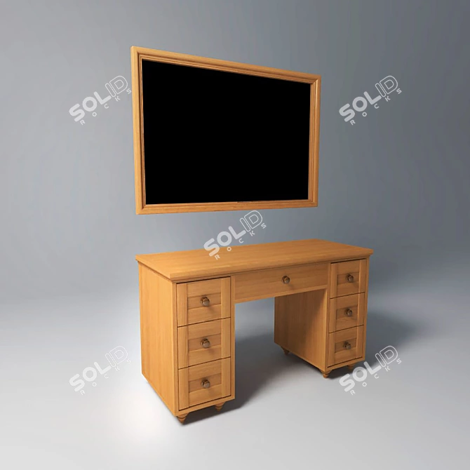 Luxury Vanity Table 3D model image 1