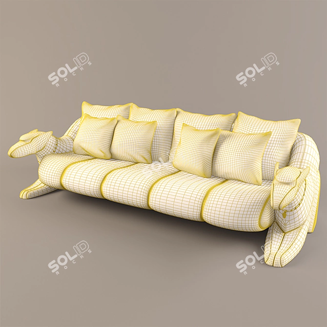 Bismarck Visionnaire Sofa: Elegant & Comfortable 3D model image 2