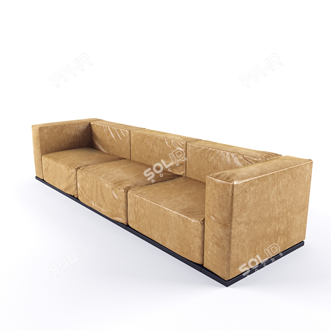 Sleek Contemporary Sofa 3D model image 1