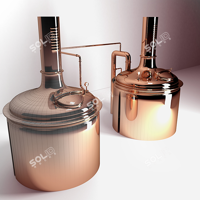 Caspary Beer Boilers: Stylish Built-in Bar Additions 3D model image 1