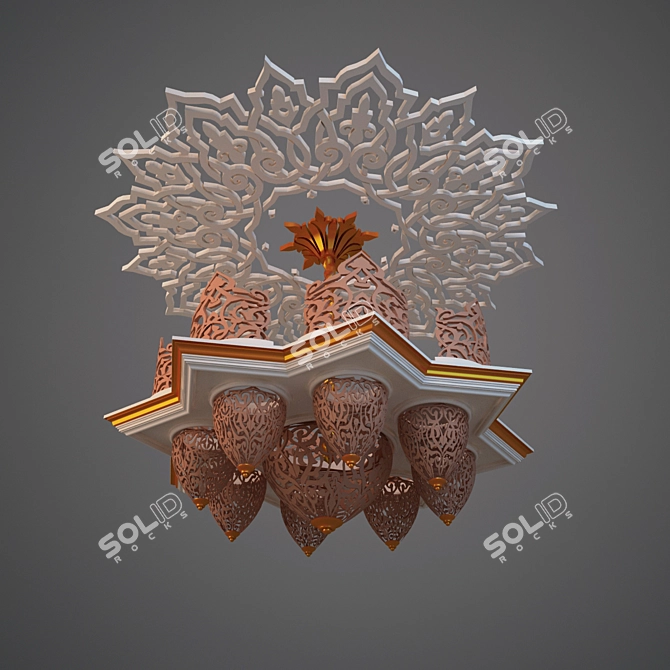 Elegant Moroccan-inspired Lyustra 3D model image 1