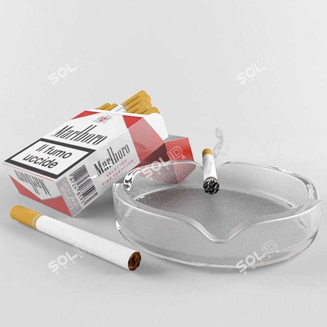 Classic Marlboro Cigarettes 3D model image 1