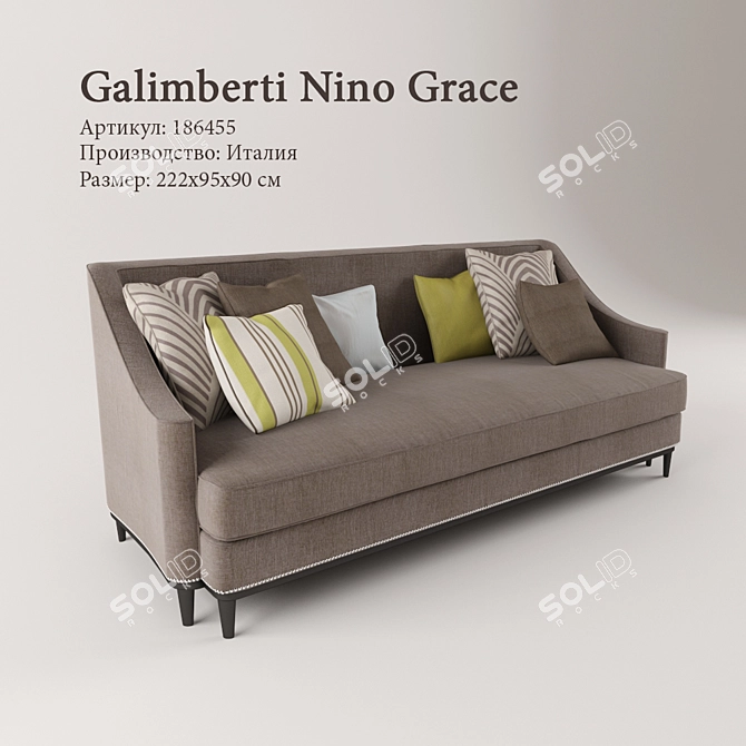 Classic Italian Sofa: Galimberti Nino Grace 3D model image 1