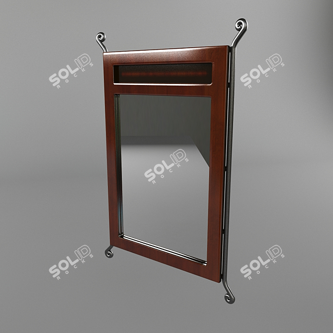 Stylish Parigi Mirror 3D model image 1