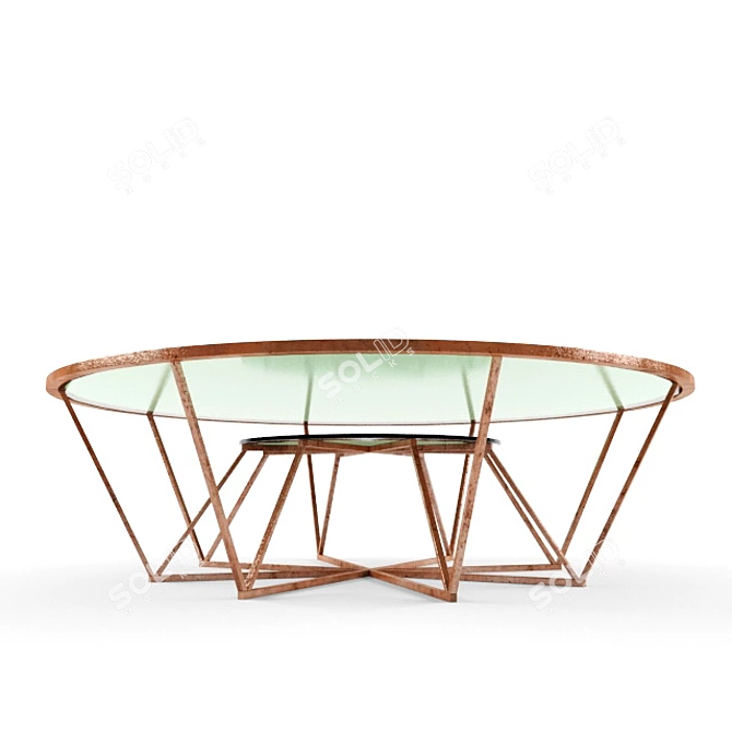 Sleek Modern Coffee Table 3D model image 2