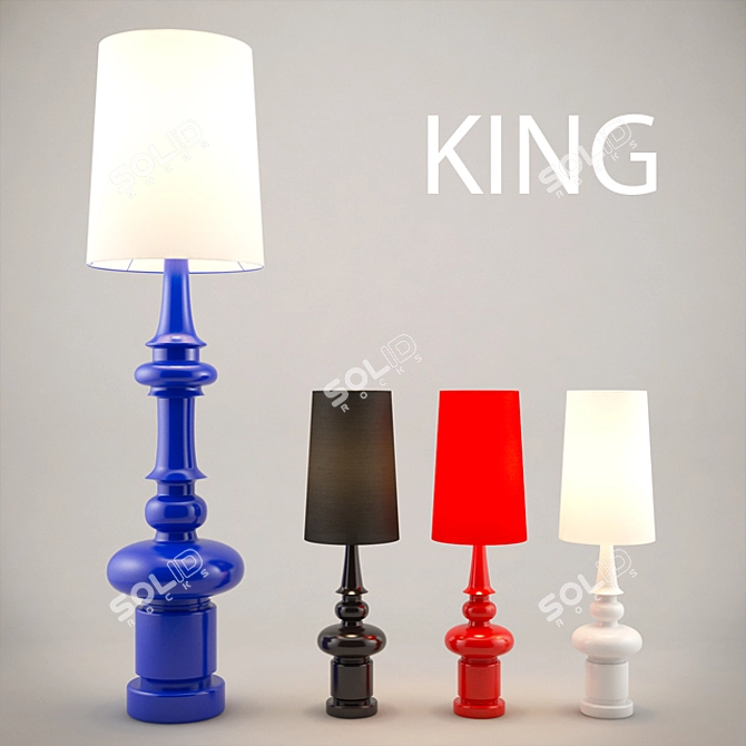 King Floor and Table Lamp Set 3D model image 1