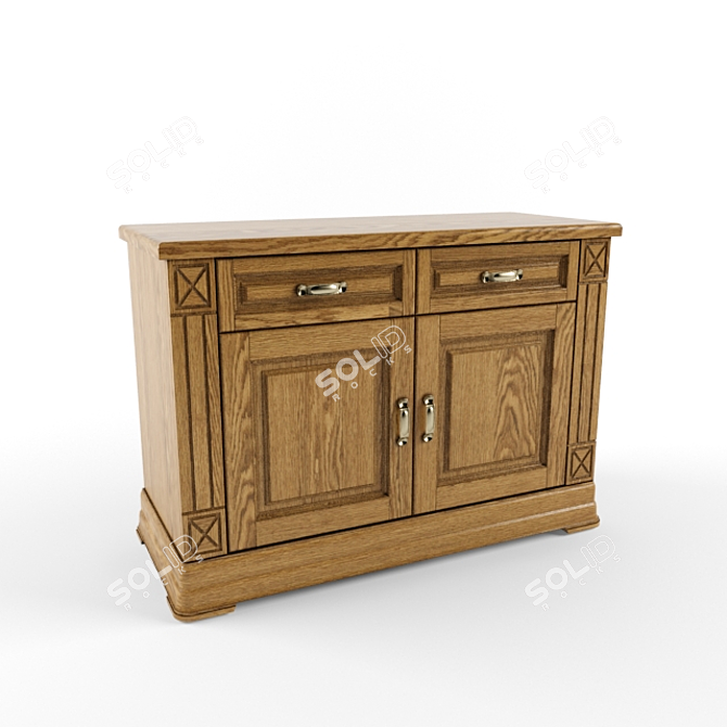 Verdi Suite 2 Drawer Combo 3D model image 1
