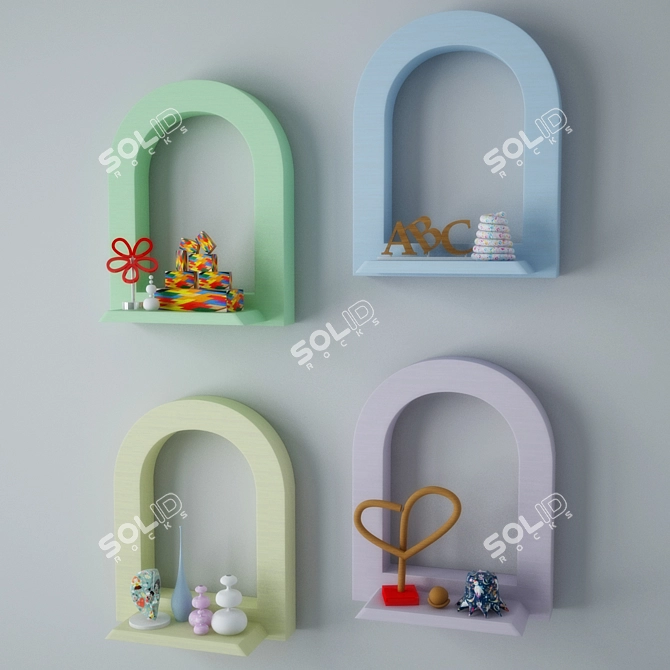 Adorable Nursery Decor Set 3D model image 1