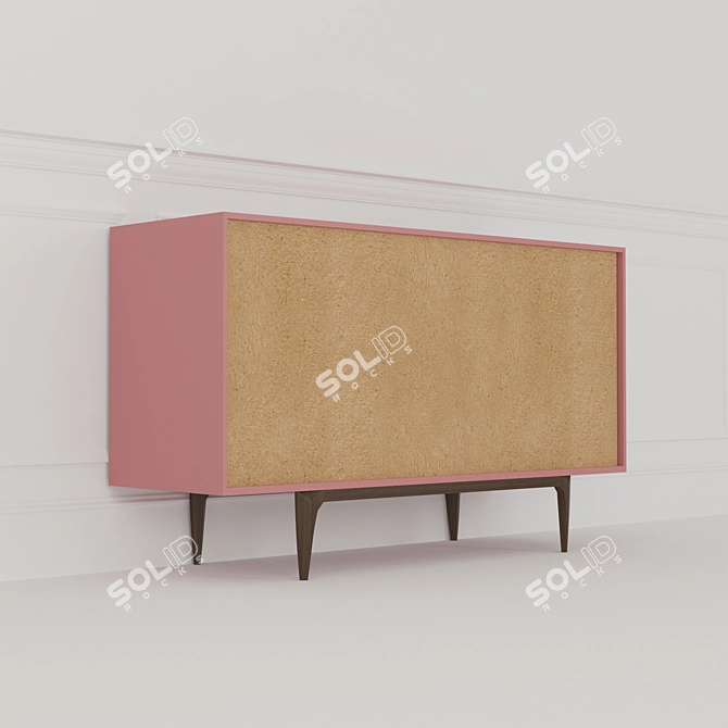 Mid-Century Danish Dresser 3D model image 2