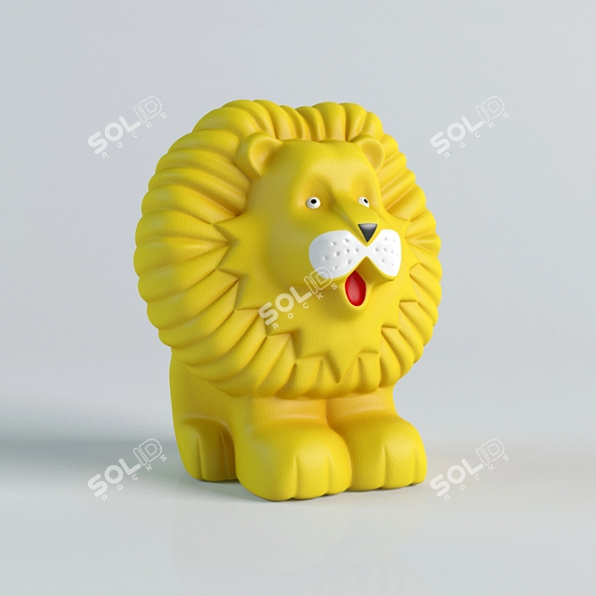 Roaring Lion Toy 3D model image 1