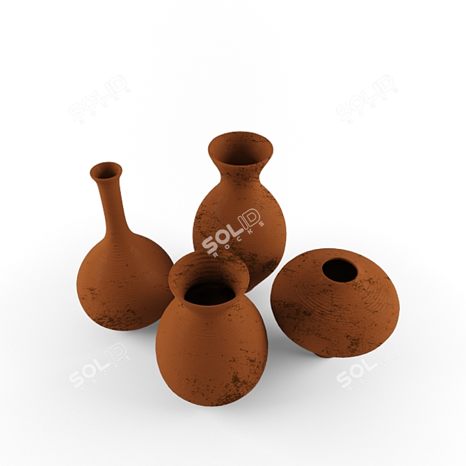 Stylish Ceramic Kitchenware 3D model image 1