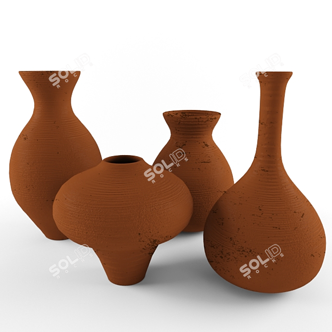 Stylish Ceramic Kitchenware 3D model image 2