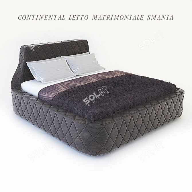 Luxury Continental Bed: SMANIA 3D model image 1