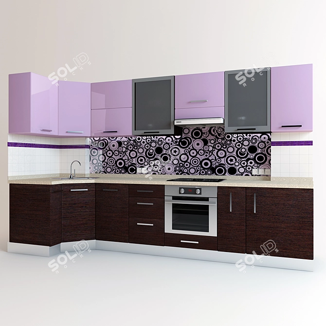 Custom Kitchen: Tailor-made Elegance 3D model image 1