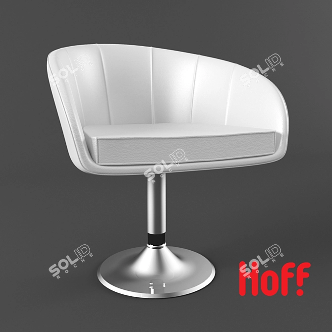 Hoff Bar Chair T-1107: Sleek Metal & Faux Leather Design 3D model image 1