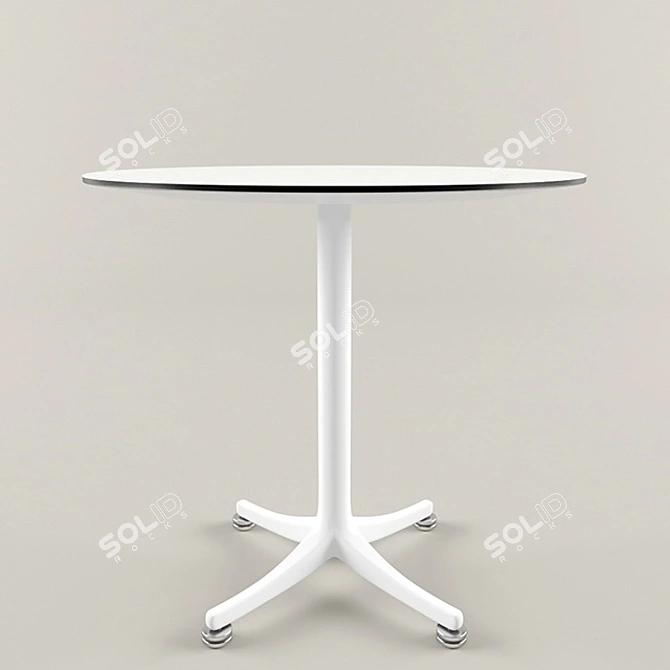 Sleek Round Dine Table 3D model image 1