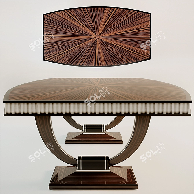 Modern Art Deco Table 3D model image 1