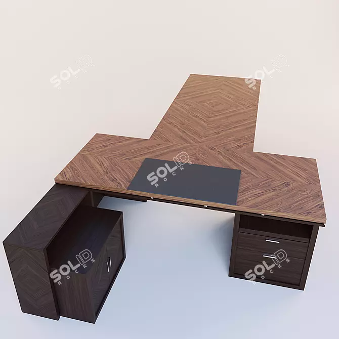 Custom Executive Desk 3D model image 1