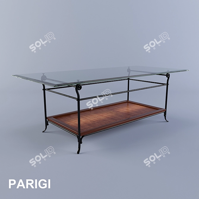 Elegant PARIGI Coffee Table 3D model image 1