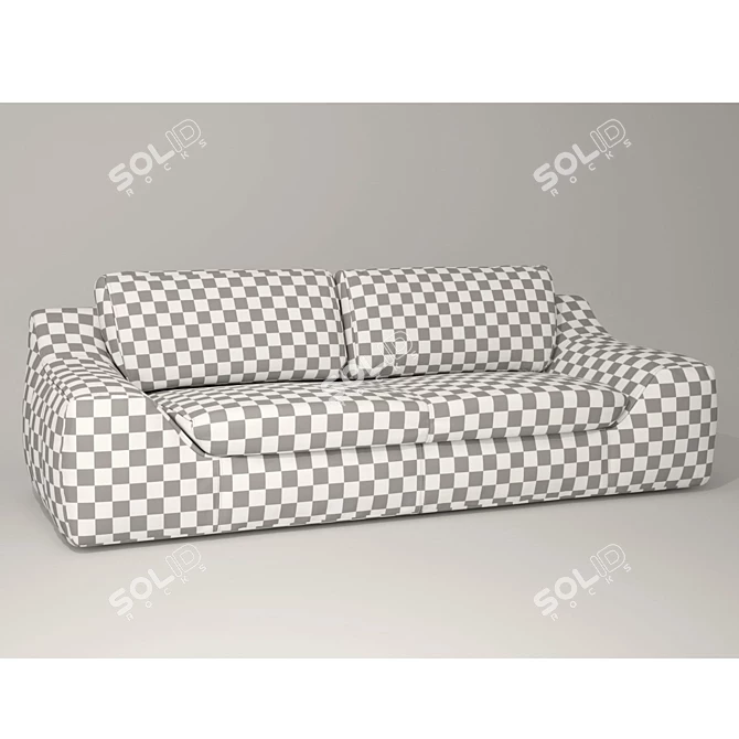 Luxury Lounge Sofa 3D model image 2