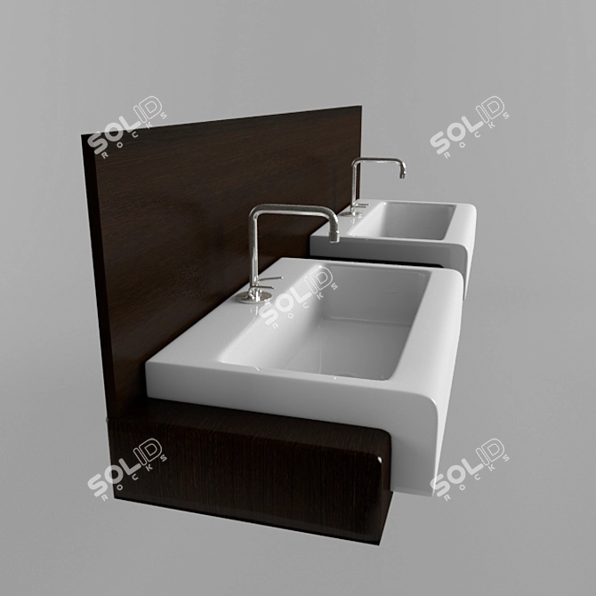 Artceram La Fontana L045: Stylish and Compact Sink 3D model image 1