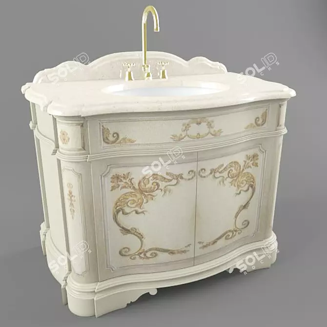 Elegant Sink Cabinet: Bianchini&Capponi 3D model image 1