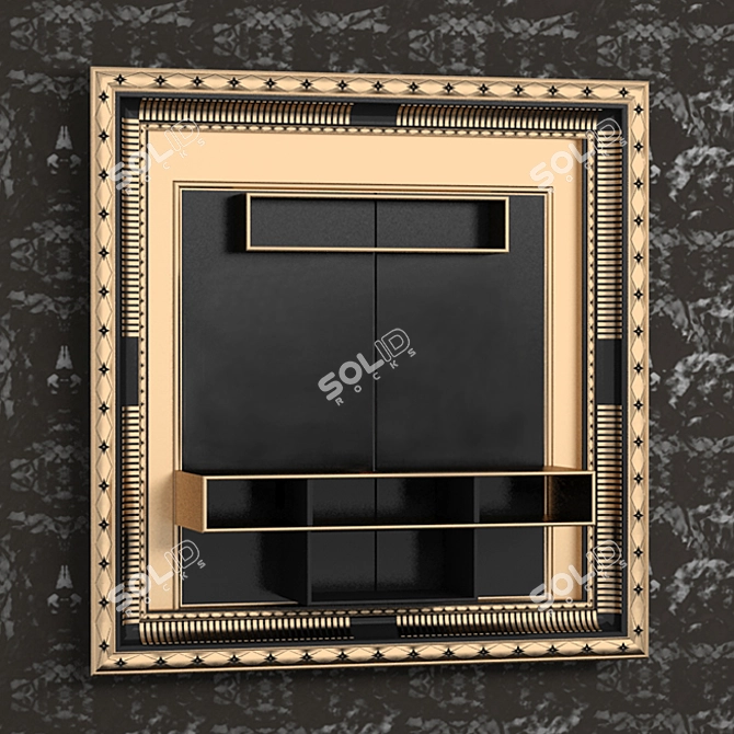 Elegant Art Deco TV Panel 3D model image 1