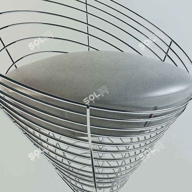 Verner Panton Wire Cone Chair 3D model image 2