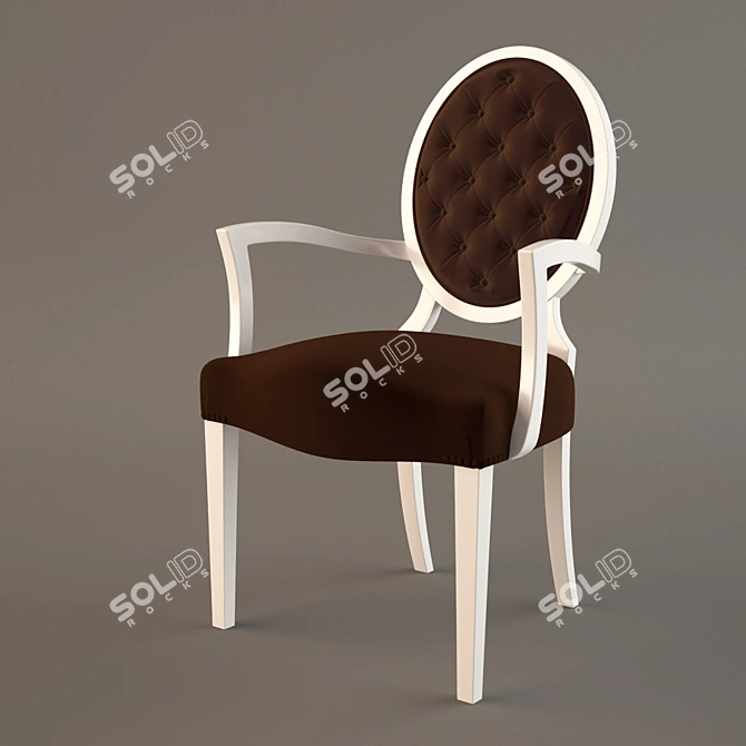 Fendi Gaia Chair: Italian Craftsmanship & Elegance 3D model image 1