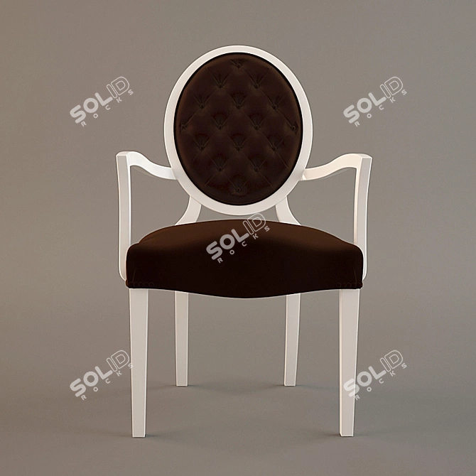 Fendi Gaia Chair: Italian Craftsmanship & Elegance 3D model image 2