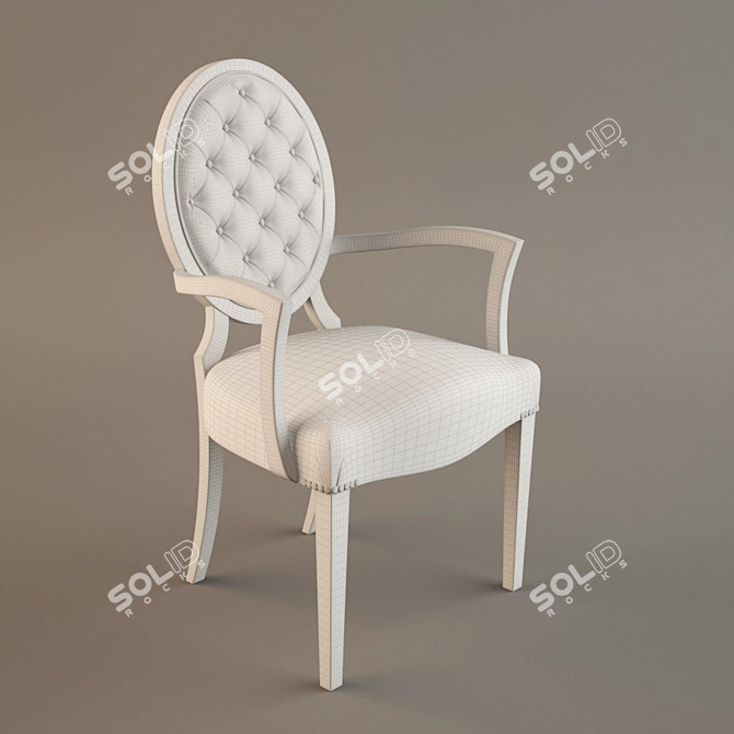 Fendi Gaia Chair: Italian Craftsmanship & Elegance 3D model image 3