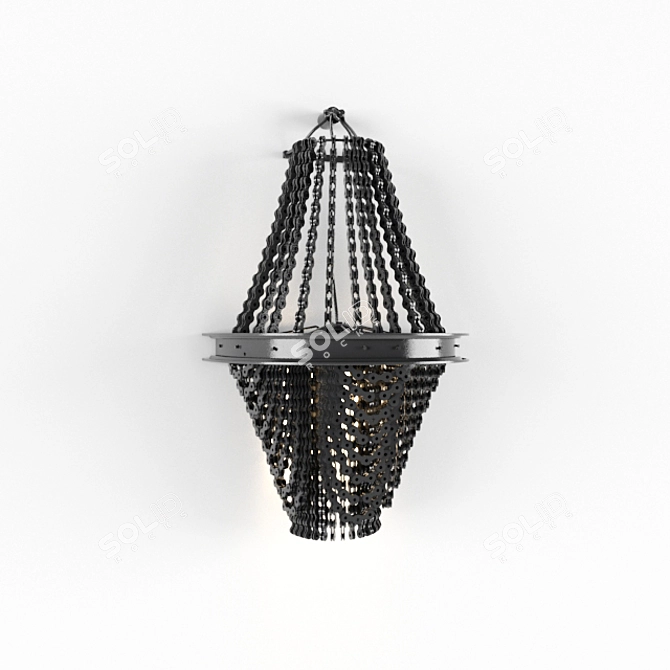 Revamped Bicycle Chains Sconce 3D model image 1