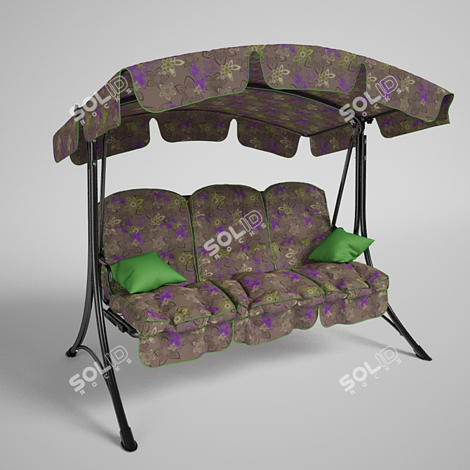 "Bali" Garden Swing - Complete Textures 3D model image 1