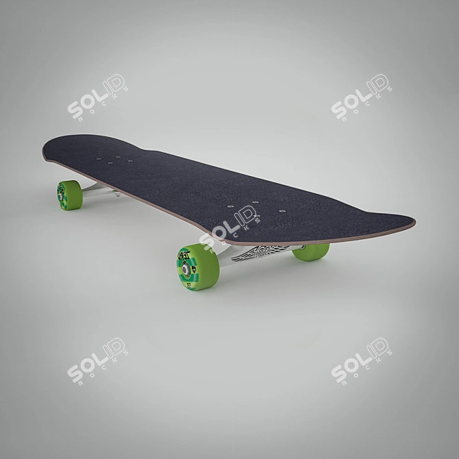 Title: Sleek Skateboard: Maximum Poly Performance 3D model image 2